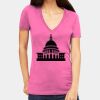 Tultex 214 - Ladies' Slim Fit Fine Jersey V-Neck Thumbnail