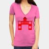 Tultex 214 - Ladies' Slim Fit Fine Jersey V-Neck Thumbnail