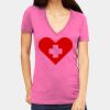 Tultex 214 - Ladies' Slim Fit Fine Jersey V-Neck Thumbnail