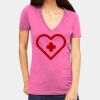 Tultex 214 - Ladies' Slim Fit Fine Jersey V-Neck Thumbnail