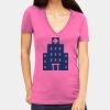 Tultex 214 - Ladies' Slim Fit Fine Jersey V-Neck Thumbnail