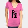 Tultex 214 - Ladies' Slim Fit Fine Jersey V-Neck Thumbnail