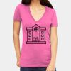 Tultex 214 - Ladies' Slim Fit Fine Jersey V-Neck Thumbnail