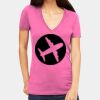 Tultex 214 - Ladies' Slim Fit Fine Jersey V-Neck Thumbnail
