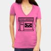 Tultex 214 - Ladies' Slim Fit Fine Jersey V-Neck Thumbnail