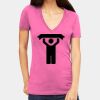 Tultex 214 - Ladies' Slim Fit Fine Jersey V-Neck Thumbnail