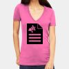 Tultex 214 - Ladies' Slim Fit Fine Jersey V-Neck Thumbnail