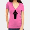 Tultex 214 - Ladies' Slim Fit Fine Jersey V-Neck Thumbnail