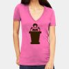 Tultex 214 - Ladies' Slim Fit Fine Jersey V-Neck Thumbnail
