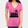 Tultex 214 - Ladies' Slim Fit Fine Jersey V-Neck Thumbnail