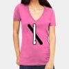 Tultex 214 - Ladies' Slim Fit Fine Jersey V-Neck Thumbnail